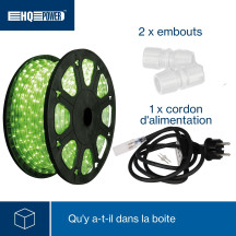 Flexible lumineux à LED - 45 m - vert