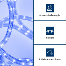 Flexible lumineux à LED - 45 m - bleu