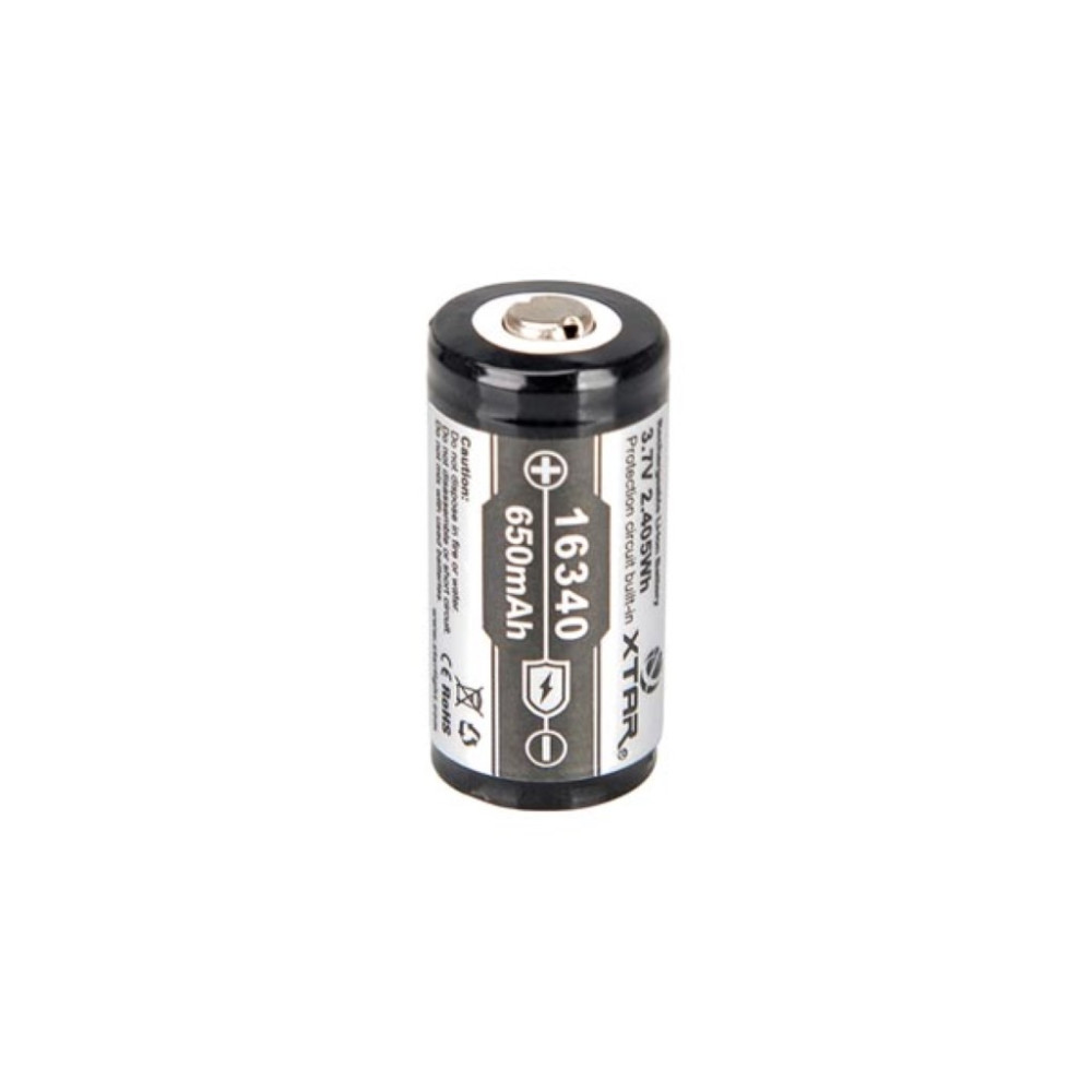 XTAR - ACCU LI-ION CYLINDRIQUE 3.7 V - 650 mAH - 16340