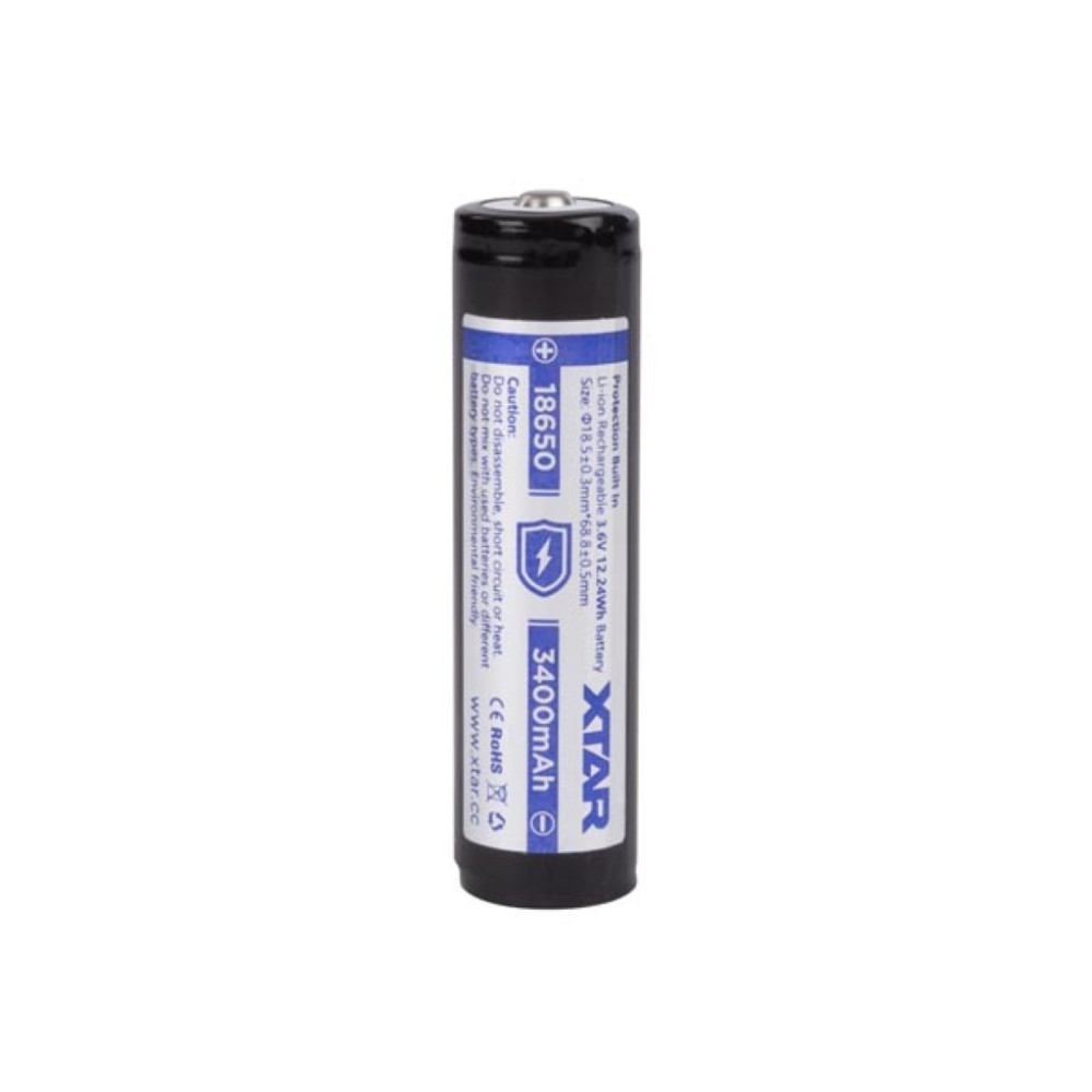 XTAR - ACCU LI-ION CYLINDRIQUE 3.6 V - 3400 mAH - 18650