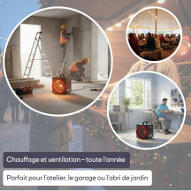 Chauffage industriel à ventilateur - 3300 W - IPX4