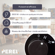 Chauffage industriel à ventilateur - 3300 W - IPX4