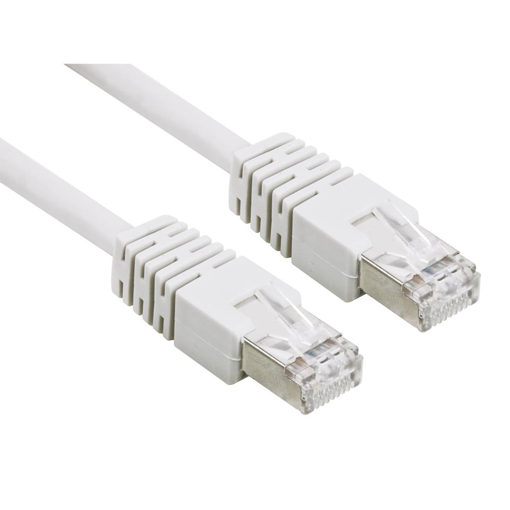 Câble réseau CAT6 U/UTP, CCA, 1m, blanc