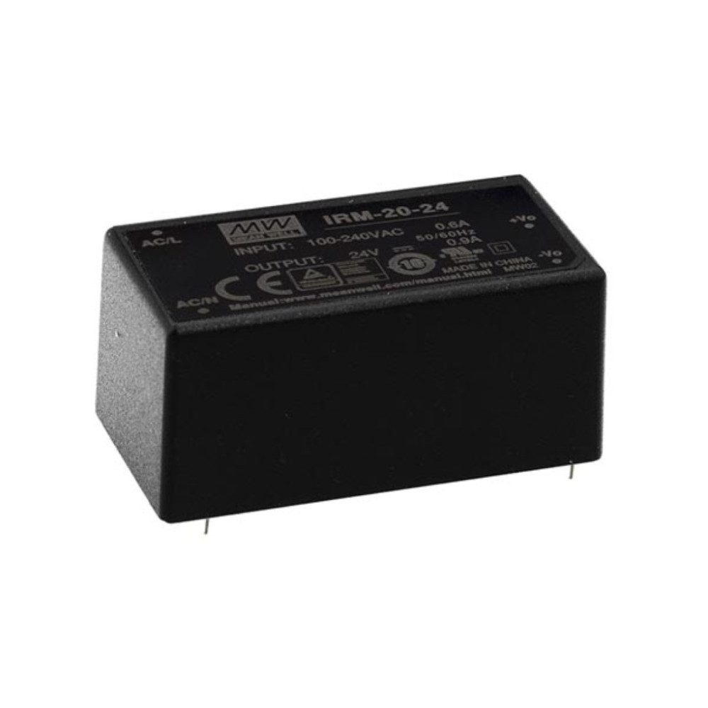 MEAN WELL - ALIMENTATION - 1 SORTIE - 20 W - ENCAPSULÉ - 24 V
