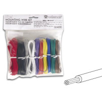 Assortiment fils de câblage - 10 couleurs - 60 m - âme multibrins