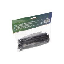 Lot de gaines thermoretractables - 40 pcs - noir