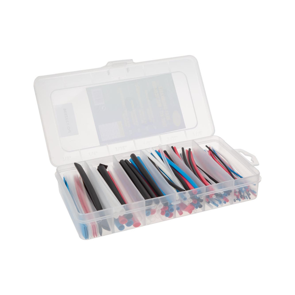 Lot de gaines thermorétrectables - multicolore - 10 cm - 170 pcs - dans coffret de rangement