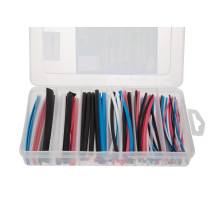 Lot de gaines thermorétrectables - multicolore - 10 cm - 170 pcs - dans coffret de rangement