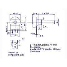 Potentiomètre MONO LOG 4K7