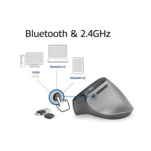 Souris ergonomique sans fil avec Bluetooth et USB-C / USB-A
