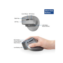 Souris ergonomique sans fil avec Bluetooth et USB-C / USB-A