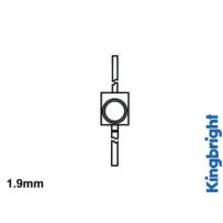 LED SOLID-STATE SUBMINIATURE 1.9mm - ROUGE DIFFUSANT