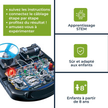 Kit de projets électroniques - 19 expériences - LED, ventilateur et son