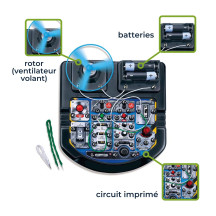Kit de projets électroniques - 19 expériences - LED, ventilateur et son