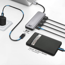 Hub USB 3.1 à 4 ports avec adaptateur d'alimentation externe