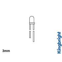 3mm LED - transparent - 1500 ~ 2000 mcd