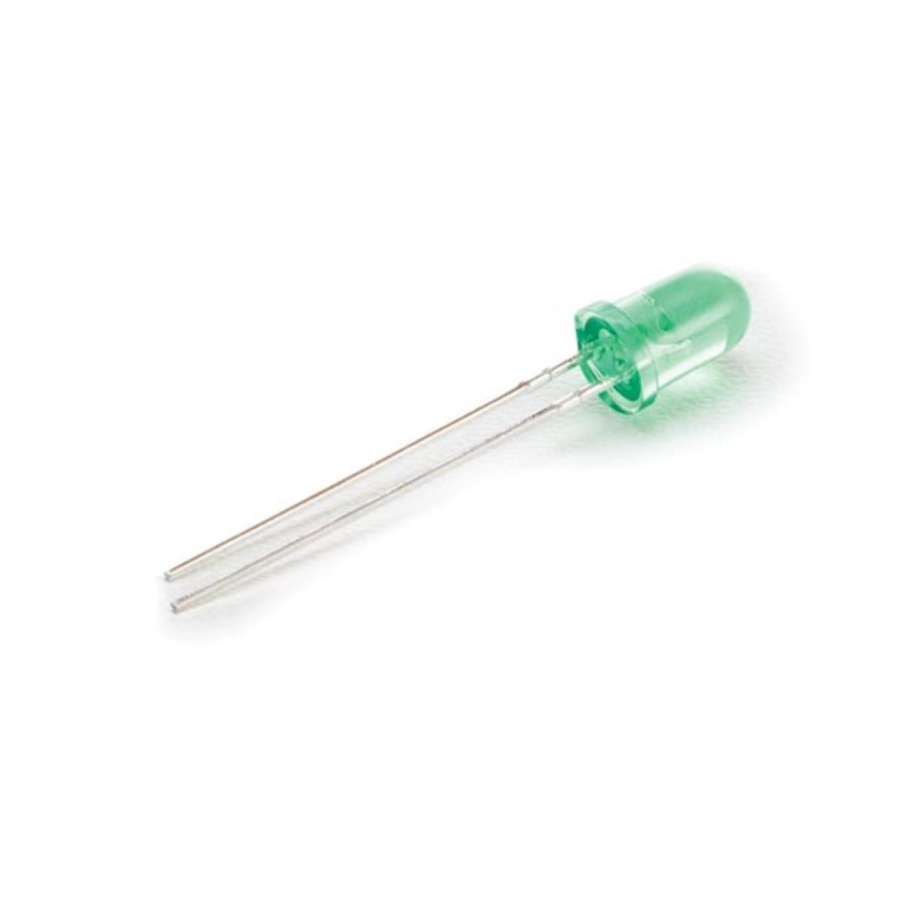 Lampe LED standard 5 mm vert transparent