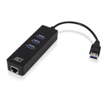 Hub 3 ports USB 3.2 Gen1 avec port réseau Gigabit