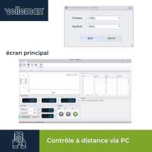 ALIMENTATION DE LABORATOIRE PROGRAMMABLE 0-30 VCC / 5 A max. - DOUBLE AFFICHEUR LED avec INTERFACE USB 2.0