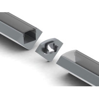 CONNECTEUR LINÁIRE POUR PROFILÉ EN ALUMINIUM POUR RUBAN LED ALU-45 - ARGENT