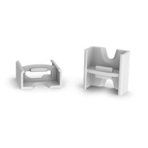 CONNECTEUR LINÉAIRE POUR PROFILÉ EN ALUMINIUM POUR RUBAN LED SLIMLINE 7 mm - ABS - GRIS