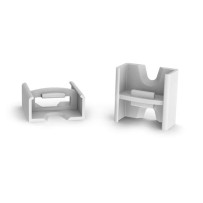 CONNECTEUR LINÉAIRE POUR PROFILÉ EN ALUMINIUM POUR RUBAN LED SLIMLINE 7 mm - ABS - GRIS
