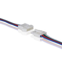 CONNECTEUR POUR FLEXIBLE LED RVB AVEC CÂBLE (MÂLE-FEMELLE)