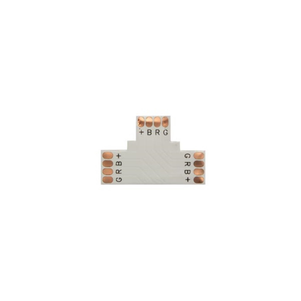 CONNECTEUR PCB FLEXIBLE - FORME T - 10 mm -  COULEUR RGB
