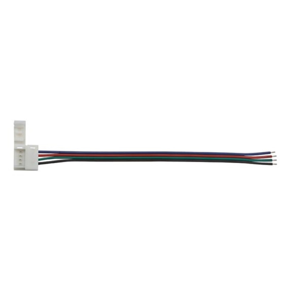 CÂBLE AVEC 1 CONNECTEUR PUSH POUR BANDE À LED FLEXIBLE - 10 mm - COULEUR RGB