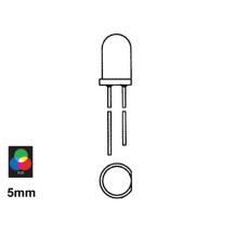 LED RVB CLIGNOTANTE DE 5 mm AVEC PROGRAMME INTÉGRÉ