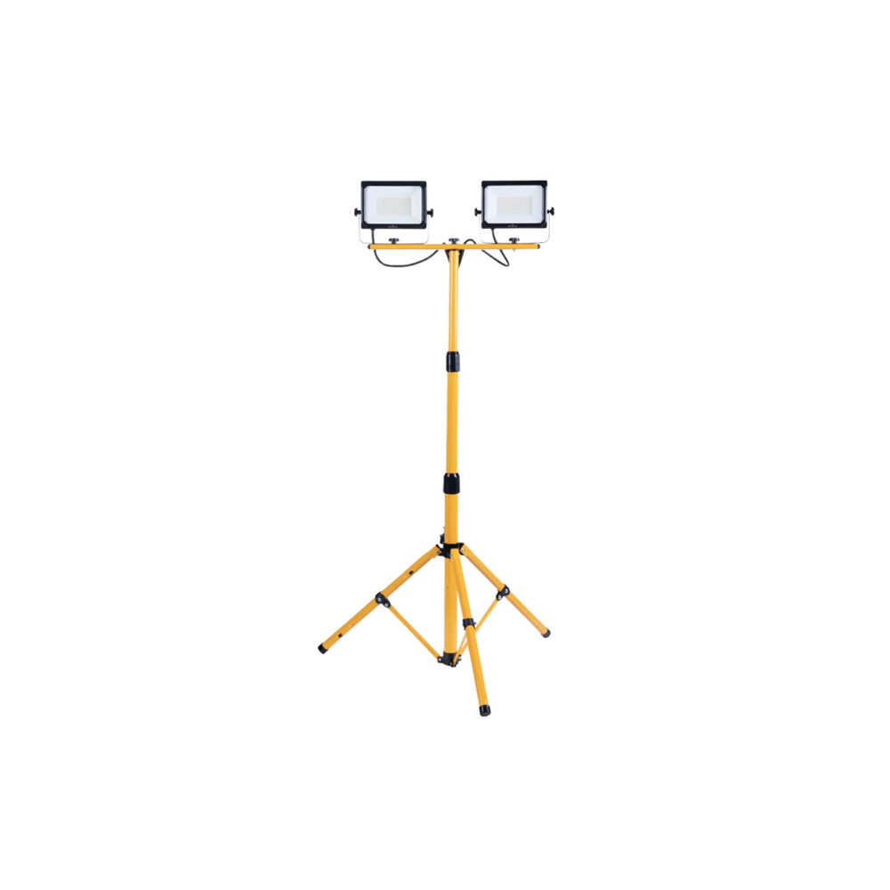 Lampe de travail double LED sur trépied - 100 W - 4000 K - 11000 lm