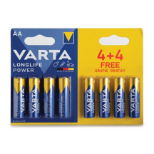 ALCALINE LR6/AA, 1.5 V PACK PROMO 4 + 4 pcs 4906.121.448 (blister)