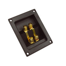 DOUBLE BORNIER POUR ENCEINTE - RECTANGULAIRE - DORE