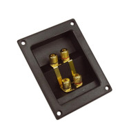DOUBLE BORNIER POUR ENCEINTE - RECTANGULAIRE - DORE