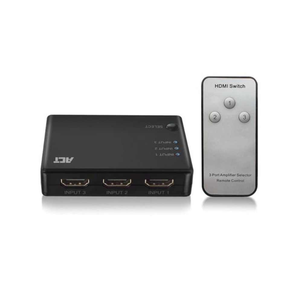 Commutateur HDMI 4K 3 ports, affichez 3 sources HDMI sur un seul moniteur.