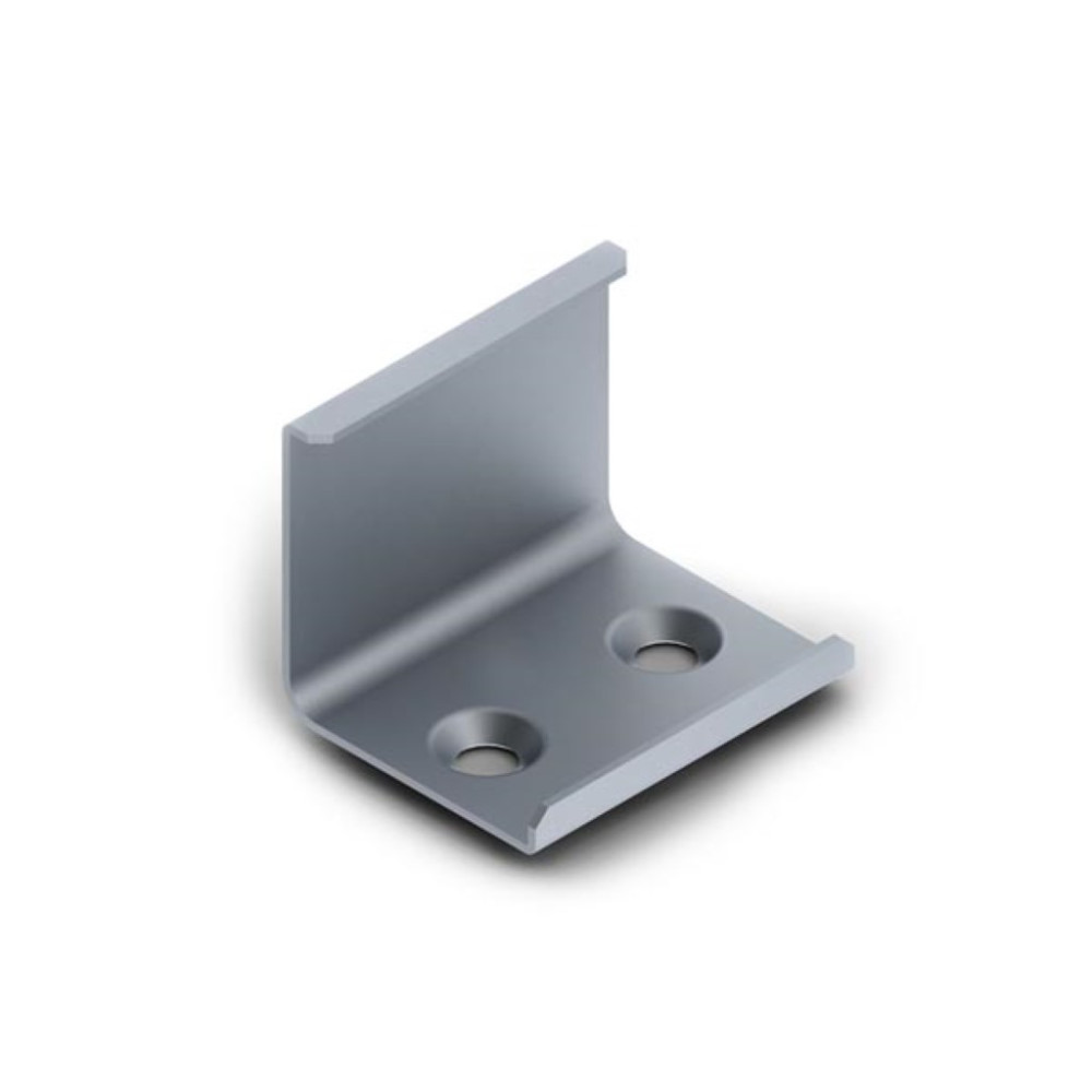 SUPPORT DE MONTAGE POUR PROFILÉ POUR RUBAN LED ALU-45 - ACIER À RESSORT - ARGENT
