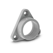 SUPPORT DE MONTAGE POUR PROFILÉ POUR RUBAN LED ALU-ROUND - ABS - POUR ARMOIRE - GRIS