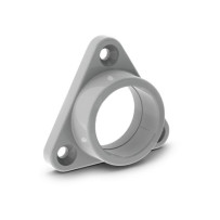SUPPORT DE MONTAGE POUR PROFILÉ POUR RUBAN LED ALU-ROUND - ABS - POUR ARMOIRE - GRIS