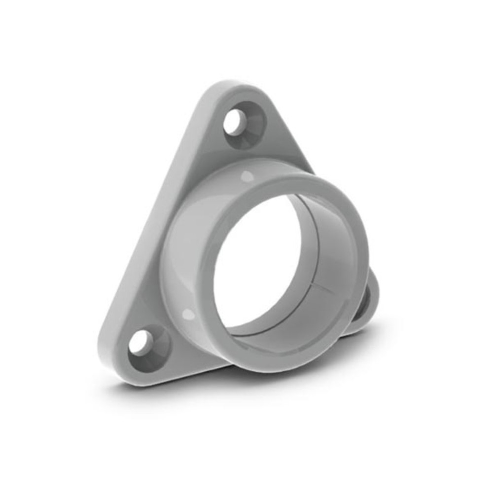 SUPPORT DE MONTAGE POUR PROFILÉ POUR RUBAN LED ALU-ROUND - ABS - POUR ARMOIRE - GRIS