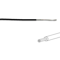 FIL DE CÂBLAGE -  ø 1.4 mm - 0.2 mm² - MULTIBRIN - NOIR
