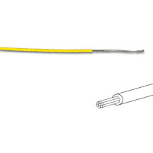 FIL DE CÂBLAGE -  ø 1.4 mm - 0.2 mm² - MULTIBRIN - JAUNE