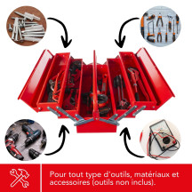 Coffre à Outils - 530 x 200 x 200 mm - 21,2 L