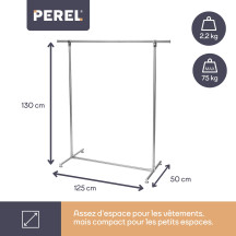 Portant à vêtements - robuste - 125 x 50 x 130 cm
