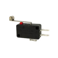 MICRORUPTEUR 12A, LONG LEVIER DE COMMANDE AVEC ROULETTE