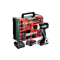 Perceuse-visseuse sans fil BS 18 L, 18 V, 2 x 2 Ah Li-power, chargeur SC 30, mallette de transport en plastique, atelier mobile