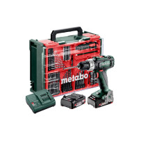 SB 18 L marteau perforateur sans fil, 18V 2 x 2Ah Li-power, chargeur SC 30, mallette de transport en plastique, atelier mobile