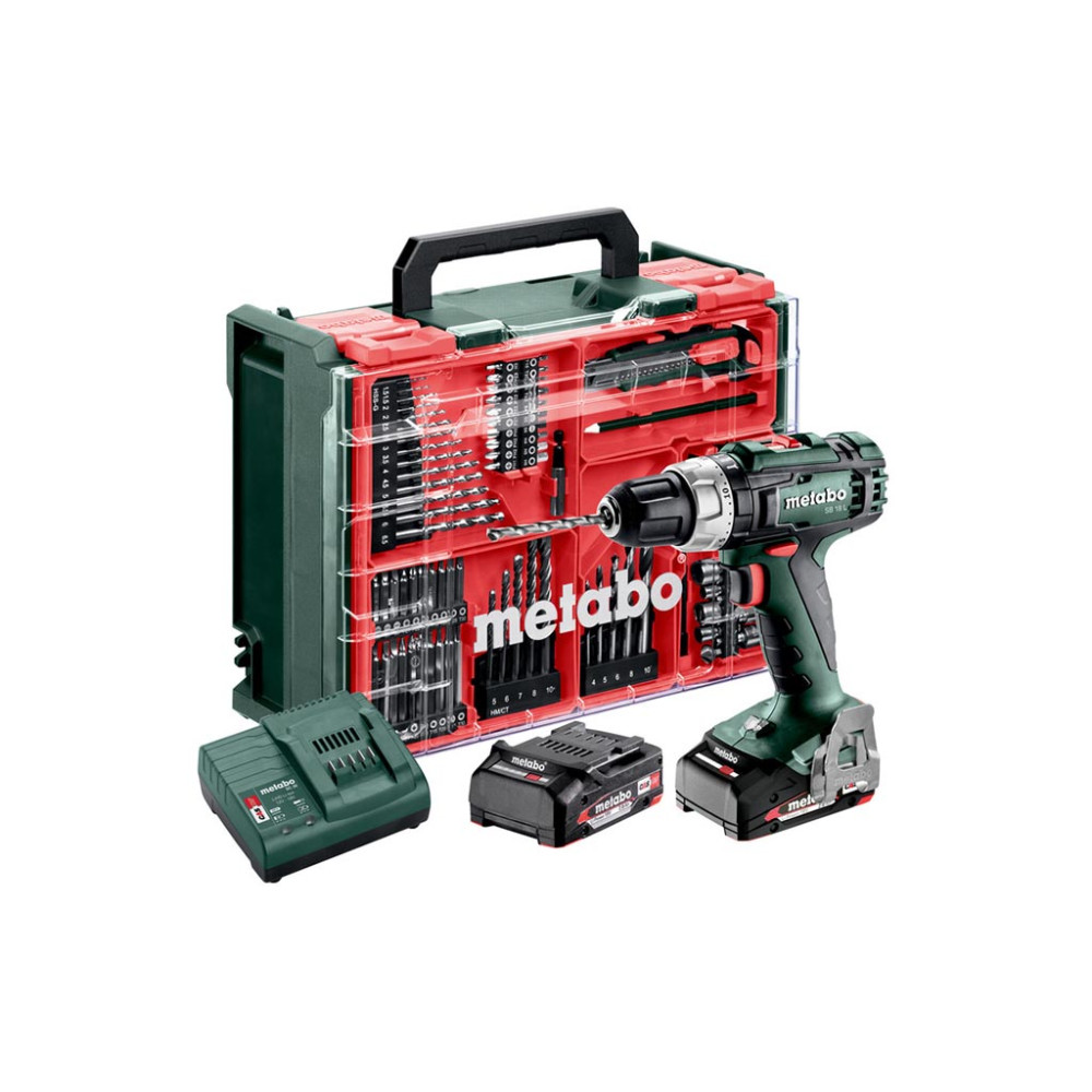 SB 18 L marteau perforateur sans fil, 18V 2 x 2Ah Li-power, chargeur SC 30, mallette de transport en plastique, atelier mobile