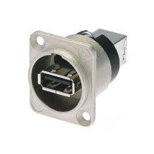NEUTRIK - CHANGEUR DE GENRE USB RÉVERSIBLE (TYPE USB A ET USB B) - BOÎTIER D NICKELÉ