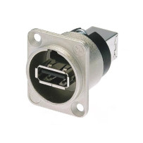 NEUTRIK - CHANGEUR DE GENRE USB RÉVERSIBLE (TYPE USB A ET USB B) - BOÎTIER D NICKELÉ