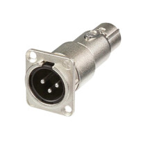 NEUTRIK - EMBASE XLR MÂLE VERS XLR FEMELLE - TRAVERSÉE DE PANNEAU